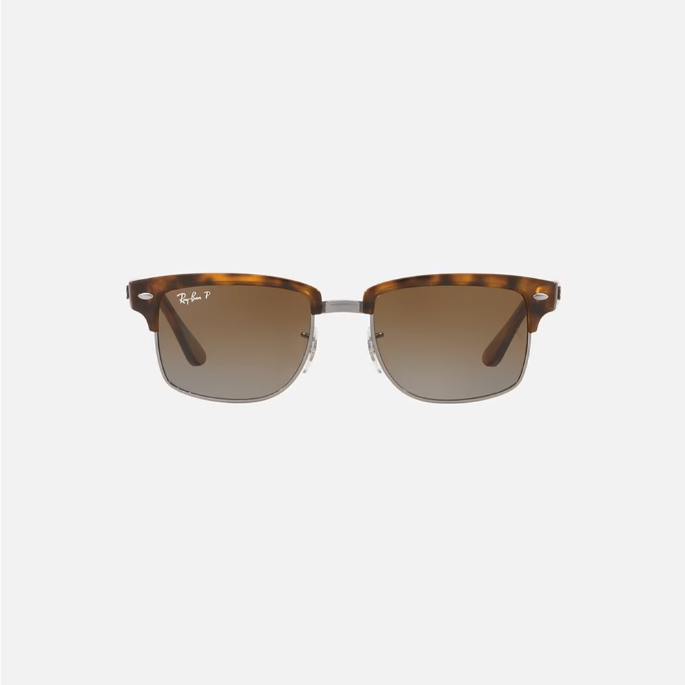 Ray-Ban: Clubmaster Square RB4190 Polatized Sunglasses in Tortoise